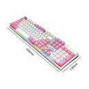 #A 104 Keys Ergonomic Wired Mechanical Luminous Gaming Keyboard for Office Deskt