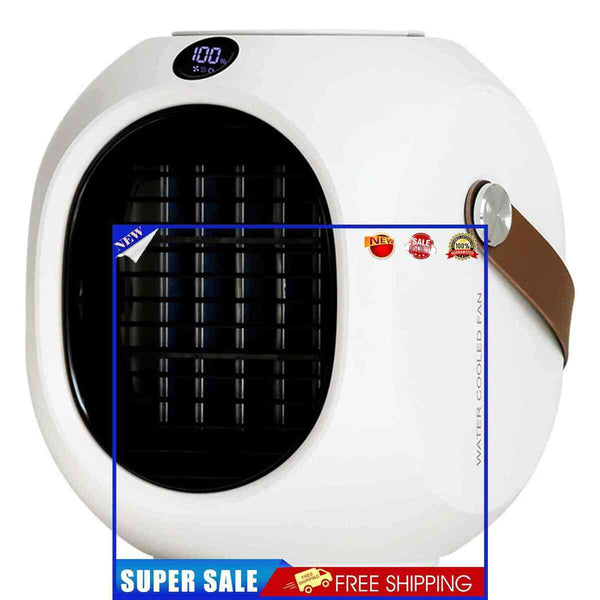 Personal Air Cooler Air Conditioner Cooling Fan with 3 Wind Speeds LED Light