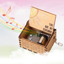 Wooden Carved Retro Hand Crank Music Box You Are My Sunshine Music Box (B) Newly
