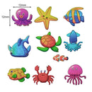 10pcs Non Slip Bathtub Stickers Marine Life Bath Self Adhesive Decals (001)