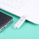 Mini Portable USB Book Light Bright Reading Lamp for PC (2pcs Yellow 3LED) Newly