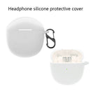 Silicone Case for Realme Buds Air 2 Protective Cover with Carabiner (White)