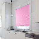 Self-Adhesive Pleated Blinds Half Blackout Window Curtains Pink (60x150cm) Newly