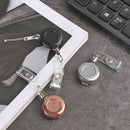 Anti-Lost Clip Metal Stationery Key Ring Badge Holder Lanyards Retractable