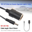 Plug Cable DC 5.5x2.1mm to Car Cigarette Lighter Socket Power Supply(A)