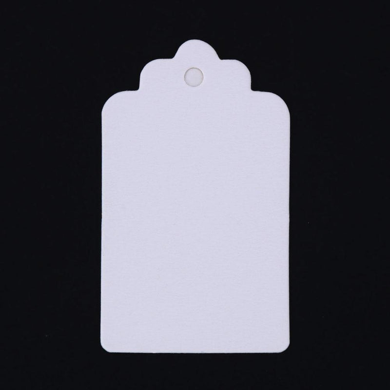 100pcs Blank Label Cards Kraft Paper Wedding Gifts DIY Hanging Tag(White) Newly