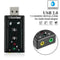 USB PC Laptop To Mic Speaker Headphone 7.1 Channel Audio Adapter Card Sound E1G9