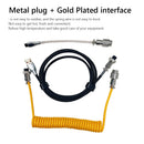 Mechanical Keyboard Coiled Cable RGB Type C USB Aviator Connector (Yellow)