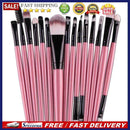 15pcs Eye Shadow Makeup Brush Set Eyes Make Up Eyebrow Brushes?Pink Black?