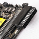 90 Degree Desktop Motherboard ATX 24Pin Female to 24Pin Male Power Adapter