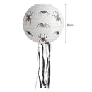 Halloween White Spider Paper Lanterns Reusable for Ghost Festival Items (35