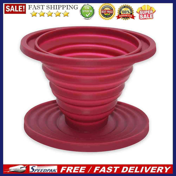 Silicone Pour Over Coffee Dripper Filter Reusable Cone Drip Cup Foldable Ma