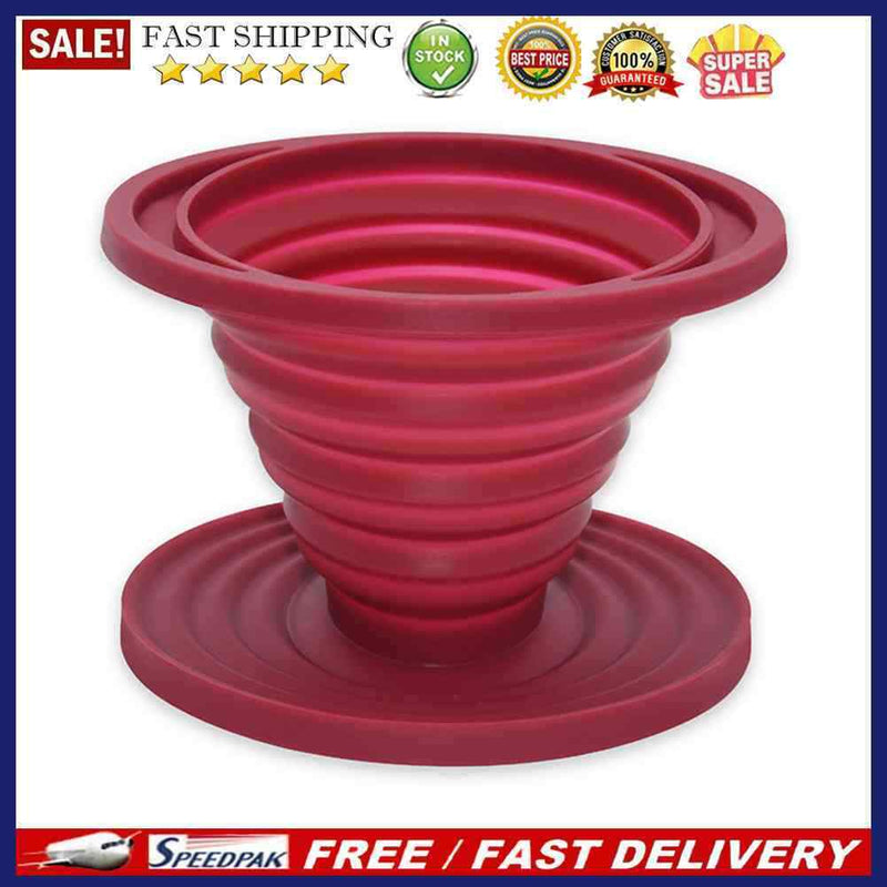 Silicone Pour Over Coffee Dripper Filter Reusable Cone Drip Cup Foldable Ma