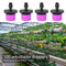 100pcs Adjustable Water Dropper Irrigation Hose Drip Head (Rose Red)