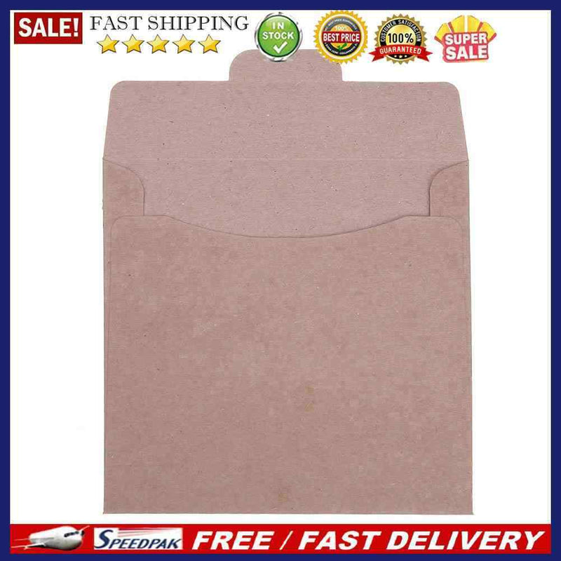 50pcs Kraft Paper CD DVD Envelope Sleeve Packing Bag 12.5x12.5cm