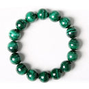 Green Round Malachite Stone Beaded Bracelet Men Women Fashion Party Jewelry