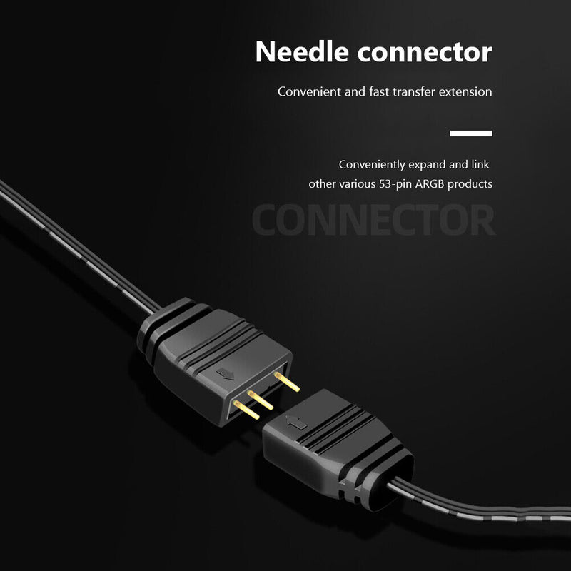 COOLMOON 5V 3Pin HUB Splitter Cable Extension Cord for Mainboard (1 to 4) Newly