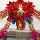 2X Large Multi Colour Christmas Foil Ceiling Garland Hanging Xmas Decorati hot.