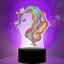 DIY Special Shaped Diamond Painting LED Light Horse Animal Embroidery Night Lamp
