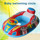 PVC Floating Swimming Rings Cute Inflatable Swim Circle for Kids (Blue) Newly