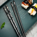 5 Pairs Alloy Steel Chopsticks Chinese Metal Sticks Circular Chopstick L8N3
