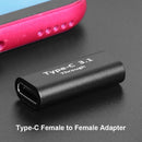 2pcs USB C Female to USB C Female Adapter PD Charging Data Sync Converter
