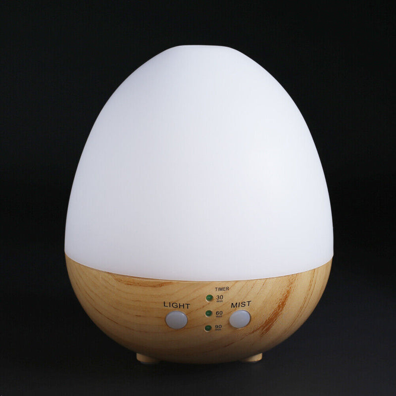 235ML Ultrasonic Air Humidifiers Wood Grain Egg Design Essential Oil Aroma-17828