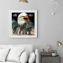 DIY Eagle and Wolf Frameless Oil Paint by Numbers Kit Handpainted Home Decor