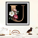 Letter U Full Round Drill Mosaic Diamond Painting Rhinestone Crafts Drawing Sets
