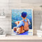 Holding Dog Boy Oil Paint By Numbers Kits Canvas Picture DIY Wall Art Craft