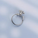 Adjustable Finger Wear Crown Knitting Loop Crochet Yarn Guides Thimble Ring