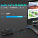 HC421 10Gbps USB 3.1 Gen 2 Type C HUB 4-Port Adapter Male to Female Splitter
