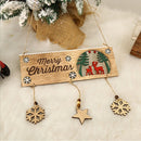 Christmas home decoration Wall Ornament hang  Sign doorplate pendants Wooden