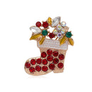 Garland Rhinestone Jewelry Gift Christmas Brooches Pin Christmas Decoration