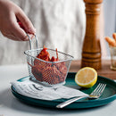 Stainless Steel French Fries Basket Mini Square Frying Basket with Handle