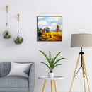 Field Windmill Frameless DIY Oil Paint by Numbers Hand Painted Art Craft