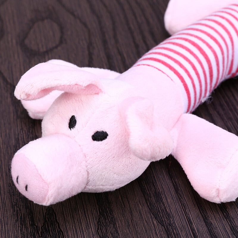 Pet Puppy Chew Squeaker Squeaky Plush Sound Ball For Dog-pig