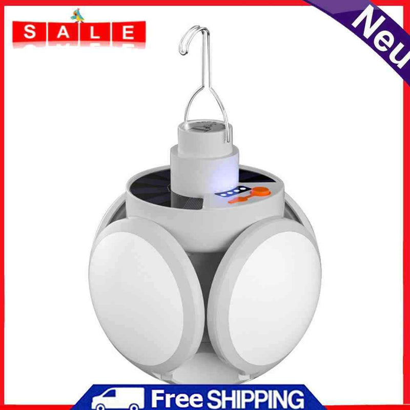 Solar Soccer Light USB Rechargeable Portable Night Lamp Flashlight LED Tent