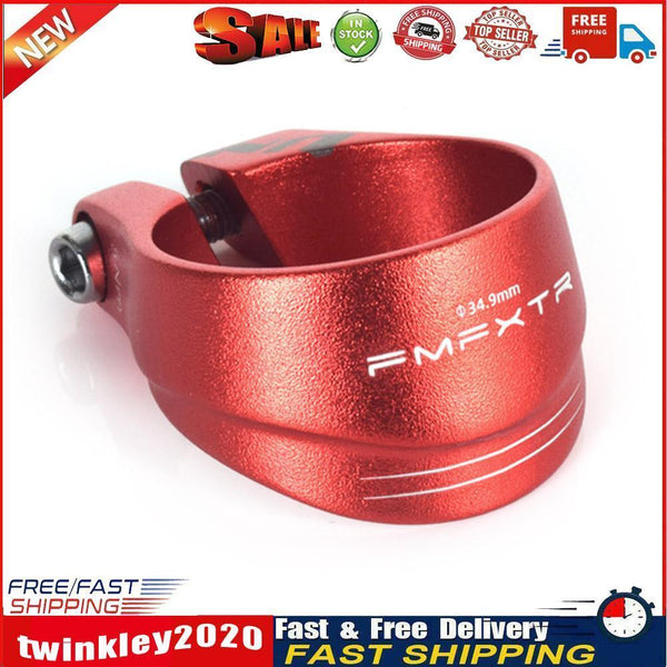 34.9mm Bicycle Saddle Seat Tube Clamp MTB Road Bike Seatpost Clamps (Red) Newly
