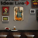 #A Retro Guitar Metal Plate Tin Sign Plaque for Bar Pub Club Cafe Home Decorat