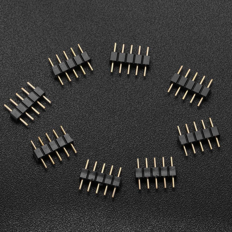 10pcs Male Connector Pin Needle for LED Strip(5Pin RGBW5050)(Black) Newly