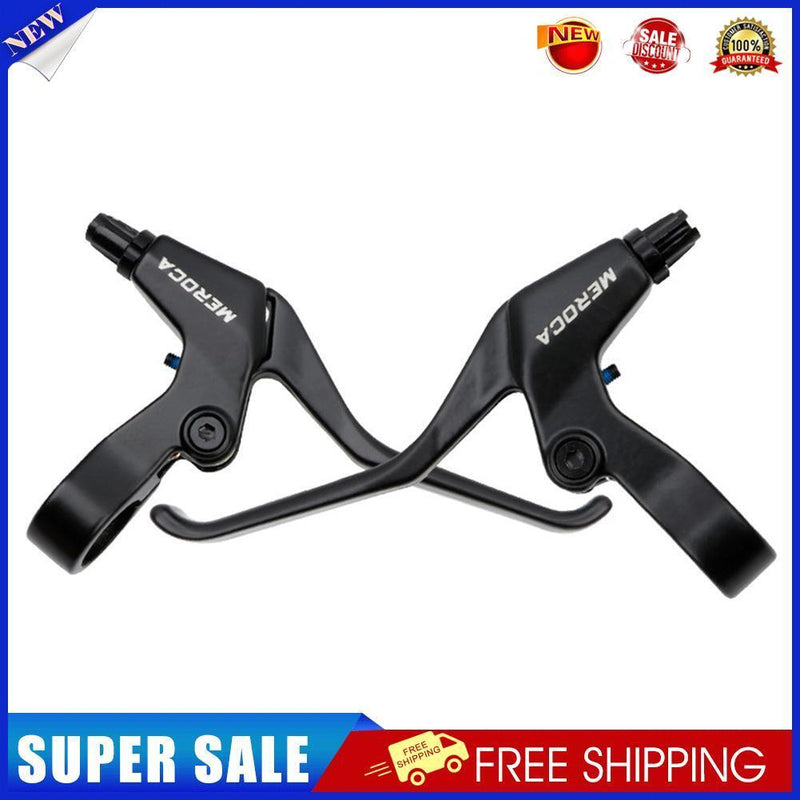 MEROCA 2x Bicycle Brake Lever Folding MTB Bike Brake Handle Cycling (Black)