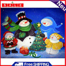 50x40cm 5D DIY Full Round Drill Diamond Painting Snowman Family Home Art Decor