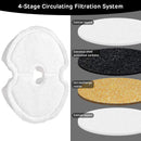 4pcs Automatic Pet Drinking Fountain Filter Mat Water Dispenser Round Filte