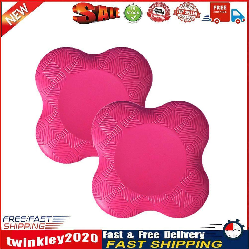 Yoga Knee Pad Elbows Hands Wrist Cushion for Plank Fitness (Rose Red 2pcs) Newly