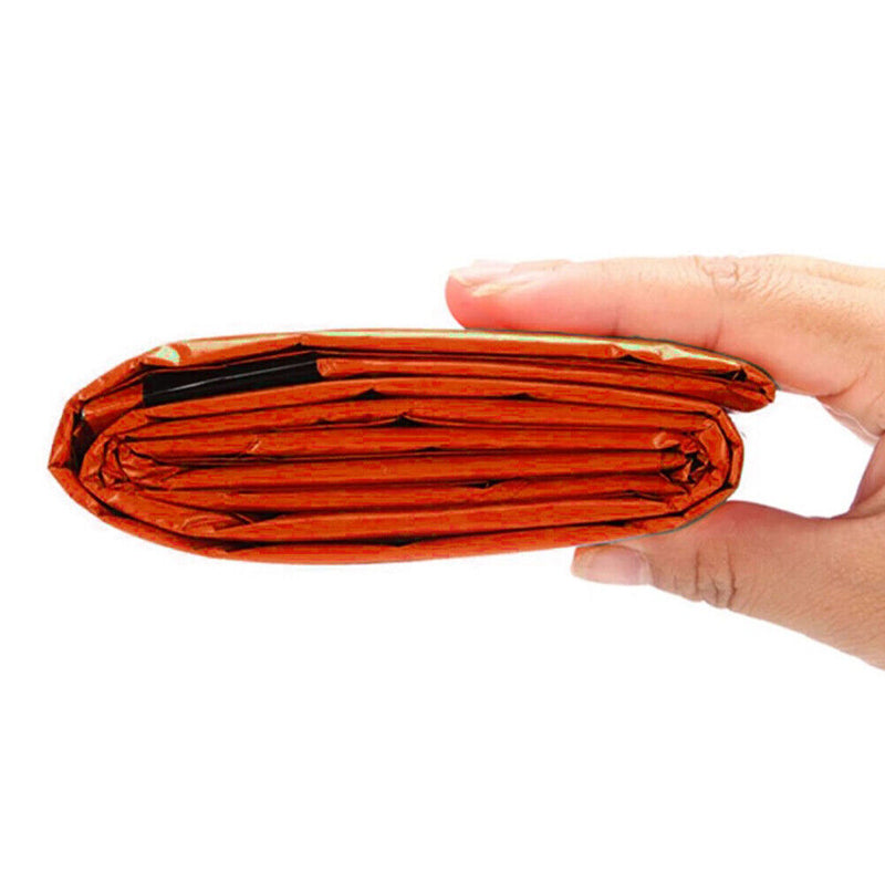 Emergency Tube Tent Shelter Sleeping Bag Blanket for Camping Hike (Orange) Newly