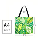 Green leaves Printed Shoulder Shopping Bag Casual Large Tote Handbag