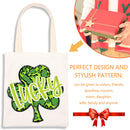 Women Canvas Lucky Leaves Pattern Shoulder Bag Fashion Large Messenger Bag