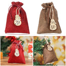 Christmas Advent Calendar Countdown Hanging Tags Wooden Pendant Number Label