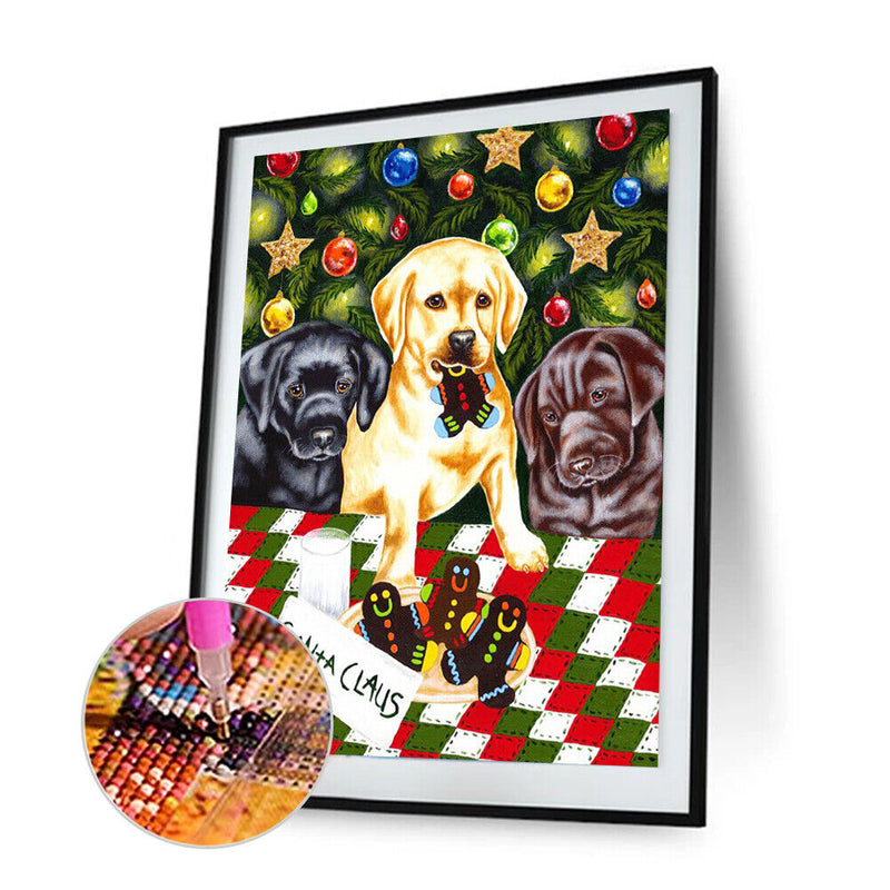 Diamond Painting 5D DIY Christmas Dog Full Round Drill Rhinestone Picture